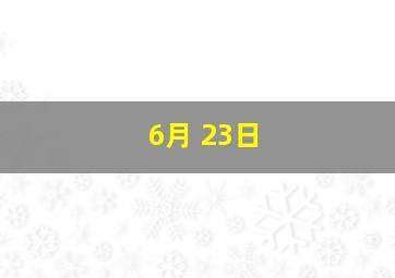 6月 23日